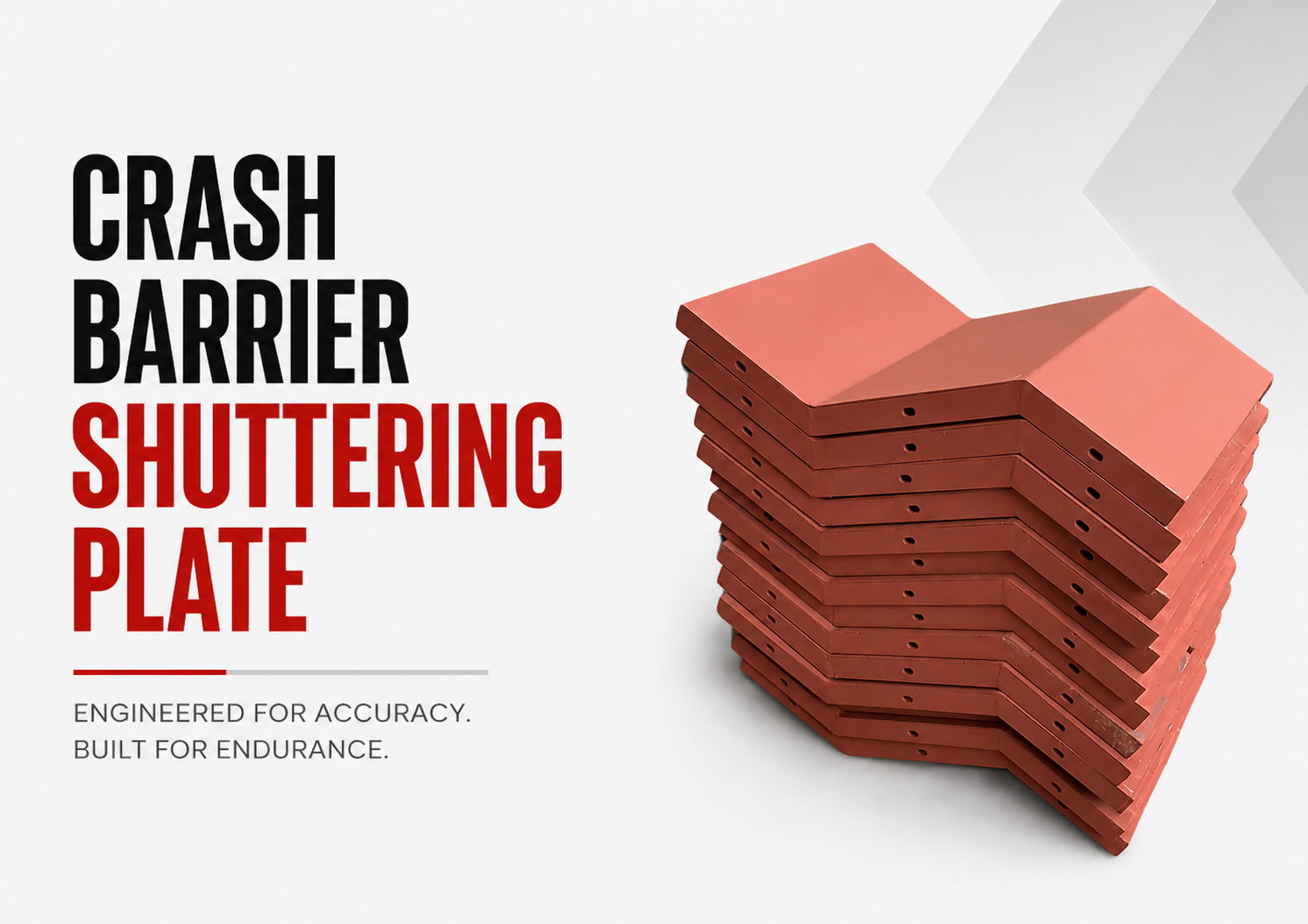 Crash Barrier Shuttering Plate